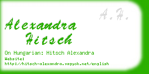 alexandra hitsch business card